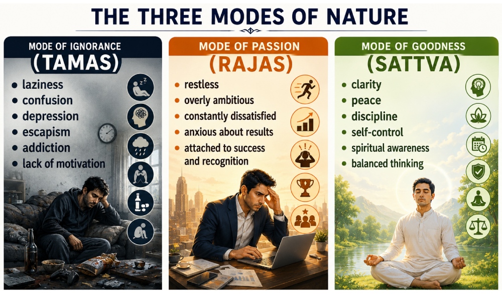 Three modes of nature